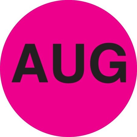 Decker Tape Products Label, DL6843, MONTHS OF YEAR - AUG, 2" DL6843